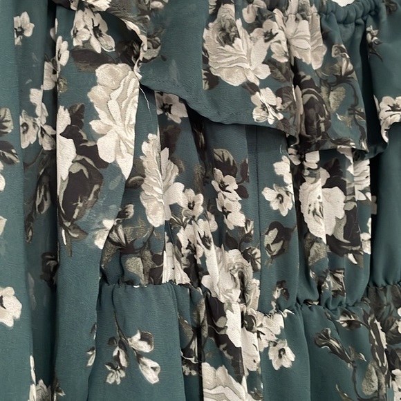 Torrid Green Floral Dress Plus Size 2 - Picture 7 of 10